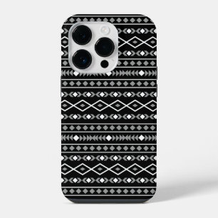 Coque Pour iPhone 14 Plus Formes Aztec Motif gris noir