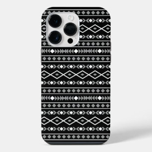 Coque Pour Pour iPhone 14 Pro Max Formes Aztec Motif gris noir