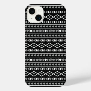 Formes aztèques Motif blanc gris noir