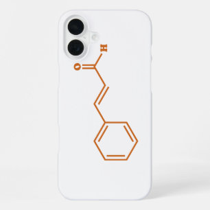 Coque iPhone 16 Plus Formule chimique moléculaire de l'aldéhyde cinnami