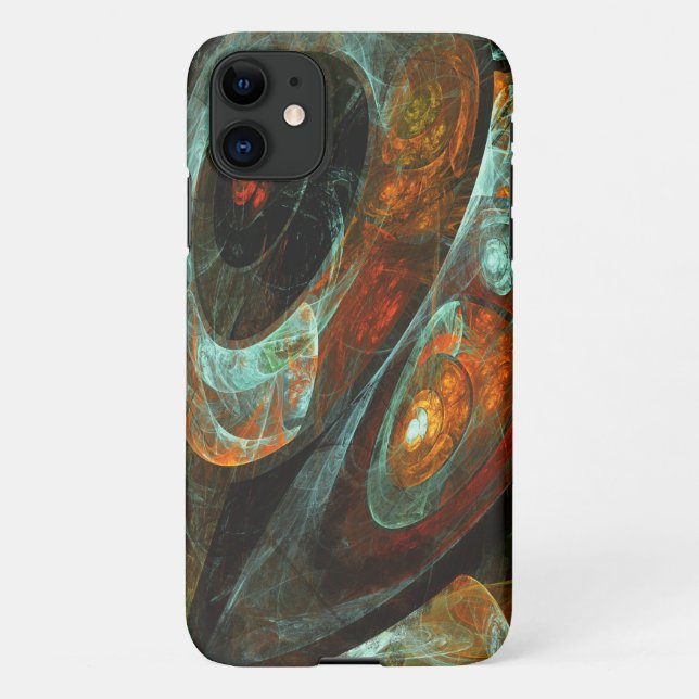 Coque iPhone Fractionner l'art Abstrait (Dos)