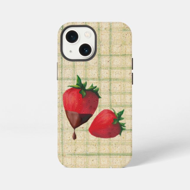 Coque iPhone Fraises (Verso)