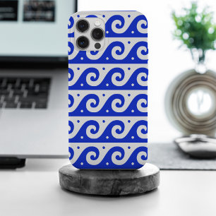 Fret grec, Motif d'onde méditerranéen, Bleu