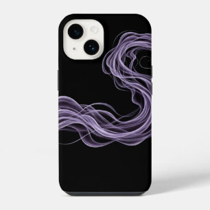 Coque Pour iPhone 14 Fumée Abstraite violette - Mur d'art éthéré