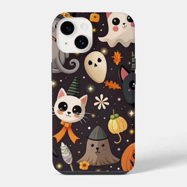 COQUE iPhone FUNDAS IPHONE 14 DE APLLE,HALLOWEN (Verso)