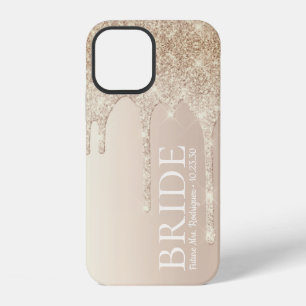 Coque iPhone 12 Futur épouse Mme Or Paillettes qui dégoulinent