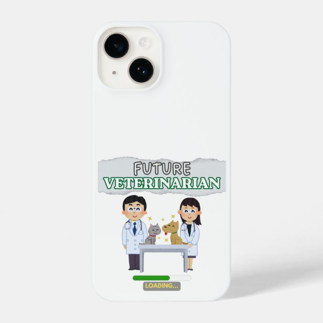 Coque iPhone Future Veterinarian Loading – Vet Student Design (Verso)