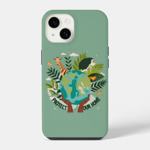 Coque Pour iPhone 14 🌍💚 Gardien de l'Éco : Étui de téléphone Protégeo