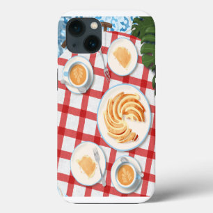 Etui iPhone 13 Gâteau Bundt et café pour deux