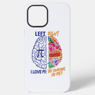 Coque iPhone 12 Pro Max Gauche Cérébral Droit Cérébral Pi Drôle