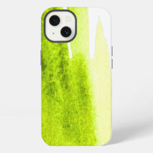 Etui iPhone 13 Gazon vert lime aquarelle balayage