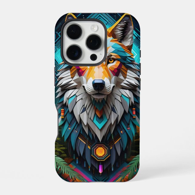 Coque iPhone Geo Wolf (Verso)