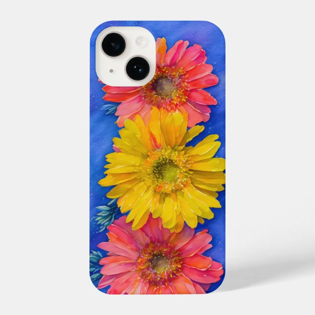 Coque iPhone Gerbera Daisy Flowers Art Phone Case (Verso)