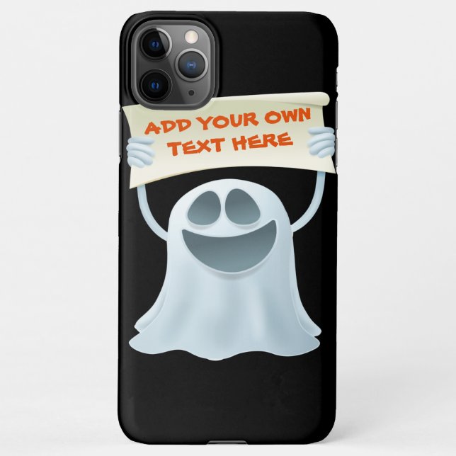 Coque iPhone Ghost holding text  (Dos)