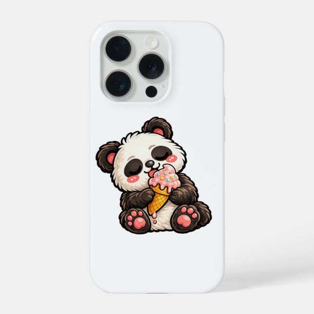 Coque iPhone Glace Panda Mignon (Verso)