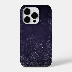 Coque Pour iPhone 14 Plus Glimmery Indigo Grunge Midnight Purple Damask