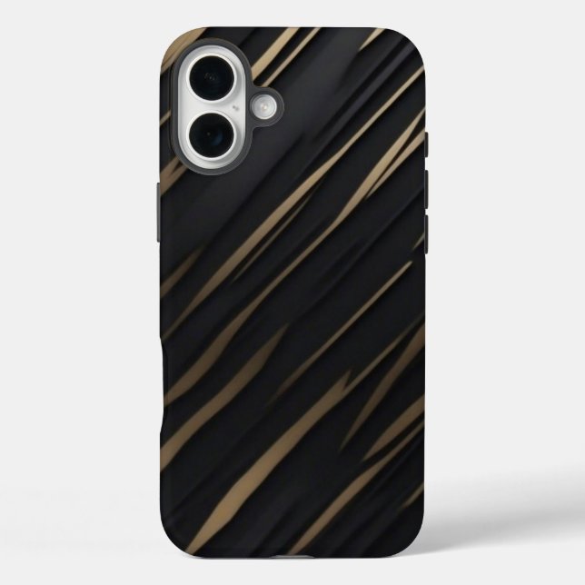 Coque iphone Gold Black Apple (Verso)