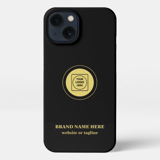 Coque iPhone Gold Business Logo Text Professional iphone case (Verso)