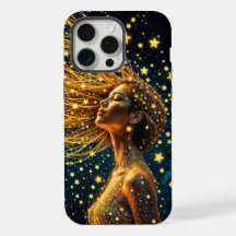 Golden stardust mode beauté fille ciel brillant