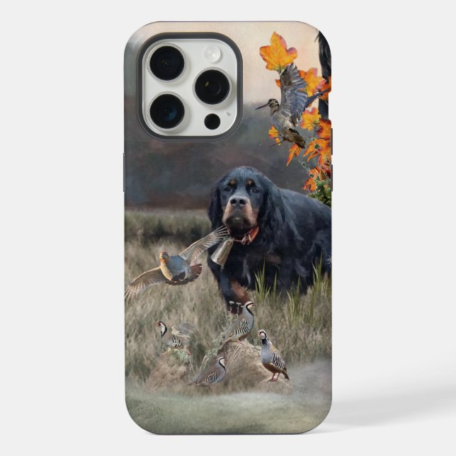 Coque iPhone Gordon Setters, Passion pour les oiseaux, Art (Verso)