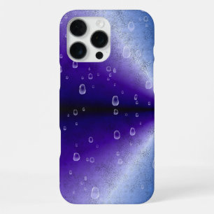 Coque iPhone 16 Pro Max Gouttes de pluie sur arc-en-ciel violet