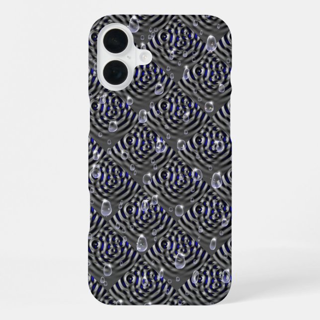 Coque iPhone Gouttes de pluie sur le métal (Verso)