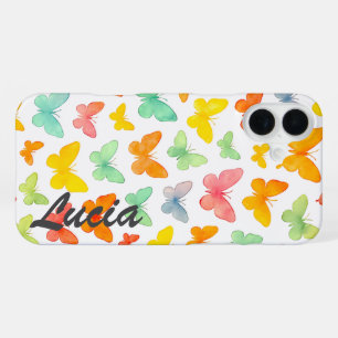Coque iPhone 16 Plus Grace dans une ligne : Papillon Silhouette