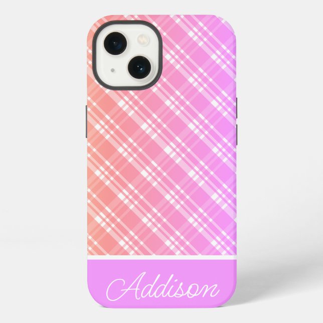 Coque iPhone Gradient Orange Et Violet (Verso)