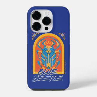 Coque Pour iPhone 14 Plus Graphique de Talavera de scarabée bleu