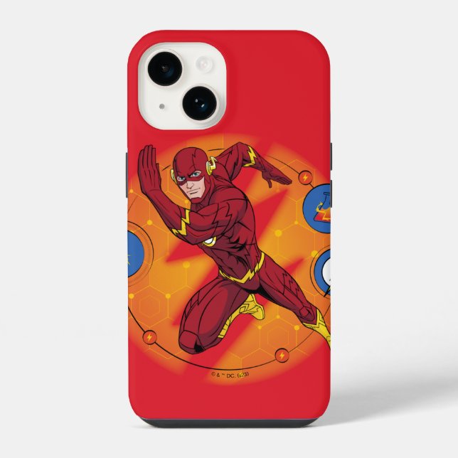 Coque iPhone Graphique d'exécution du laboratoire Flash de dess (Verso)