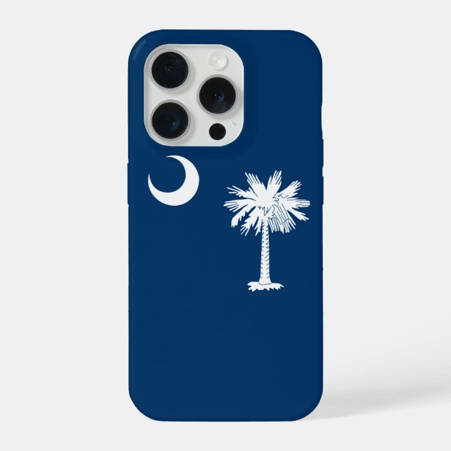 Coque iPhone Graphique du drapeau de l'État de Caroline du Sud  (Verso)