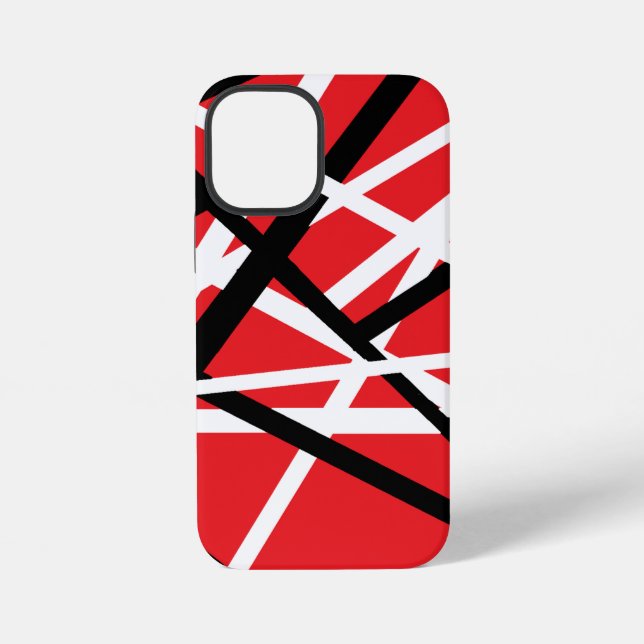 Coque iPhone Graphique noir, rouge et blanc (Verso)