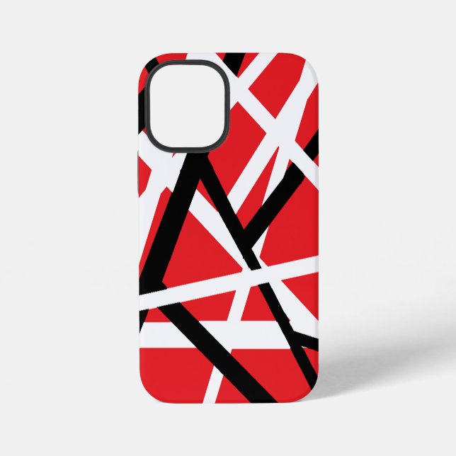 Coque iPhone graphisme rouge, noir et blanc (Verso)