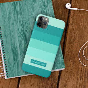 Coque iPhone 16 Pro Max Gras personnalisé Aqua Turquoise Bleu Vert Art Ray