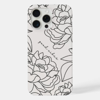 Gray Minimal Floral esthétique boîtier de téléphon