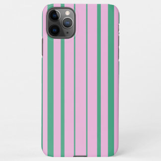 Coque iPhone 11Pro Max Green Stripes and Soft Pink iPhone 11 Pro Max Case