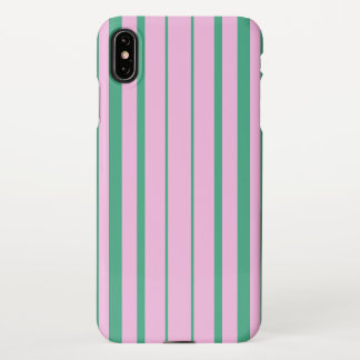 Coque iPhone XS Max Green Stripes and Soft Pink iPhone XS Max Case