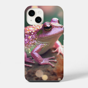 Coque Pour iPhone 14 Grenouille adorable et glamour avec des paillettes
