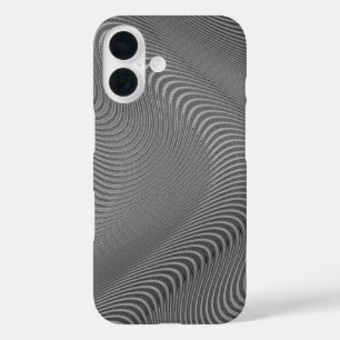 Coque iphone gris argent Wavy Art