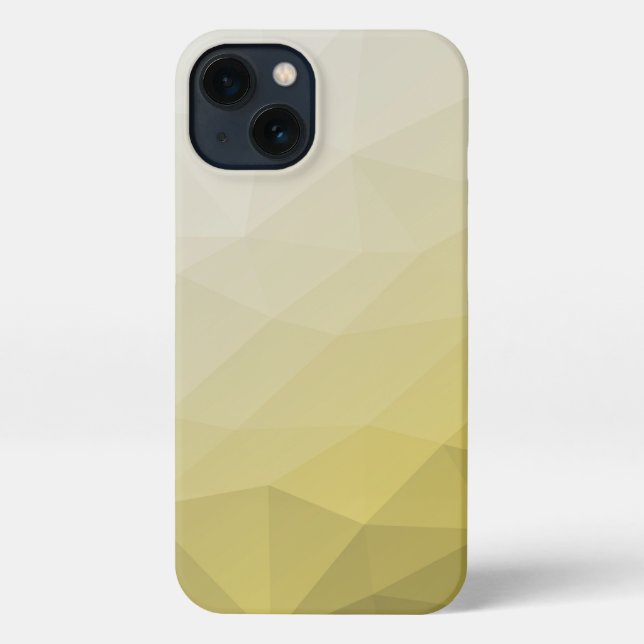 Coque iPhone Gris jaune ombre Mesh cool élégant Motif (Verso)