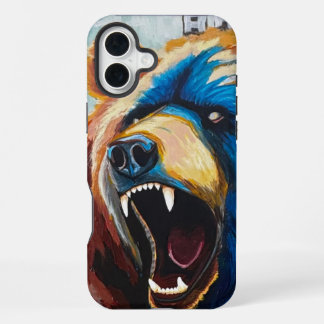 Coque iPhone 16 Plus Grizzly peint