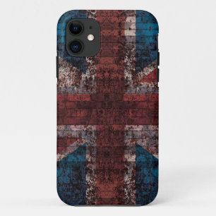 Coque iphone grunge d'Union Jack de brique