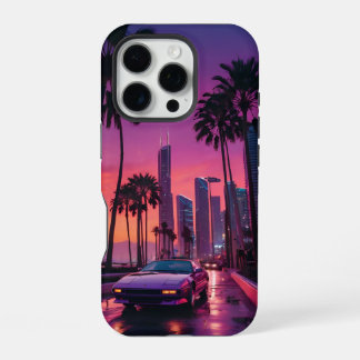 Coque iPhone 16 Pro Gta 6 Retro Lecteur de voiture Téléphone
