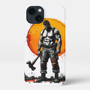 Etui iPhone 13 guerrier barbare médiéval imaginaire hummeTéléphon