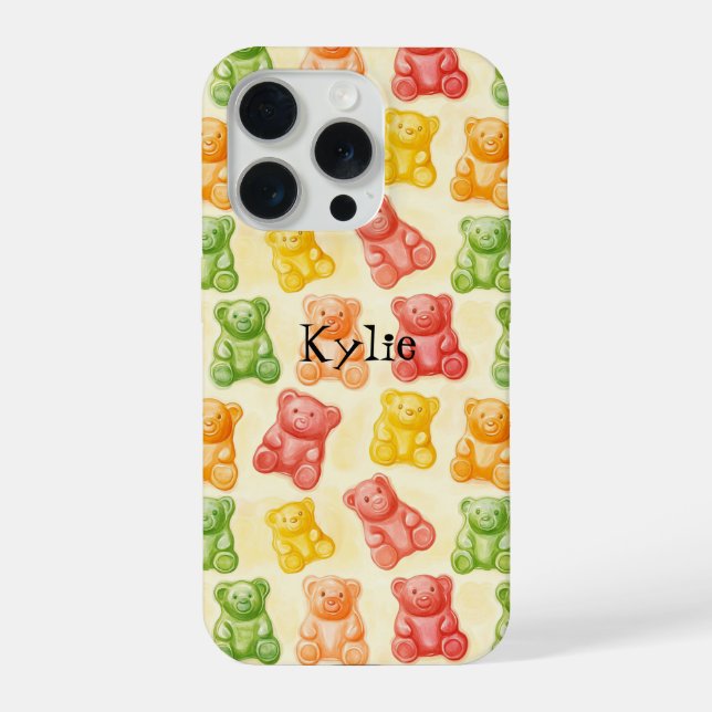 Coque iPhone Gummy Bears Mint Pink Yellow Fruit Birthday (Verso)