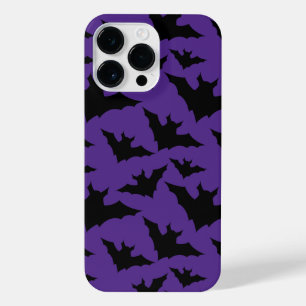 Coque Pour Pour iPhone 14 Pro Max Halloween chauves-souris violet cool éffrayant mot