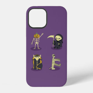 Coque iPhone 12 Halloween Squelette Dracula Mummy Griffe Reaper