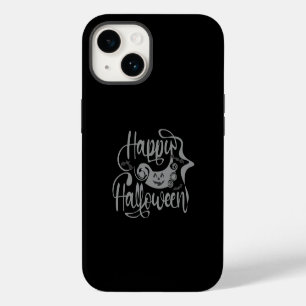 Coque Pour iPhone 14 Happy Halloween chauves-souris Jack-o'-lantern