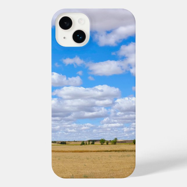 Coque iPhone Harvested wheat fields  (Verso)