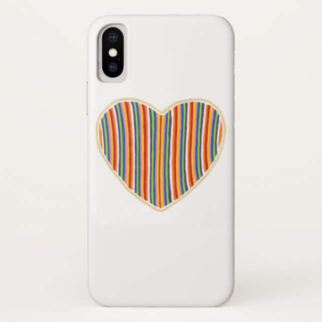 Coque iphone Heart Stripes (Dos)